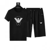 2021 armani Trainingsanzug manche courte homme crew neck eagle t-shirt shorts noir